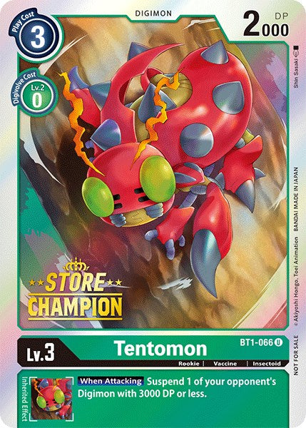 Tentomon [BT1-066] (Store Champion) [Release Special Booster Promos] | Shuffle n Cut Hobbies & Games