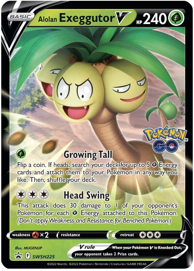 Alolan Exeggutor V (SWSH225) (Jumbo Card) [Sword & Shield: Black Star Promos] | Shuffle n Cut Hobbies & Games