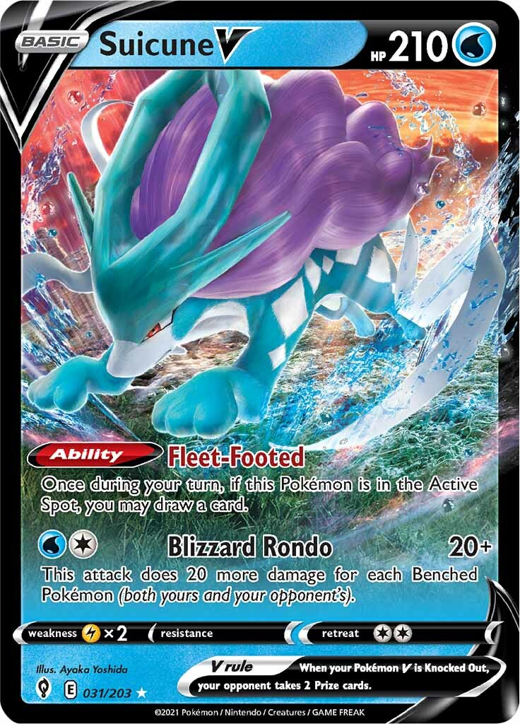 Suicune V (031/203) [Sword & Shield: Evolving Skies] | Shuffle n Cut Hobbies & Games