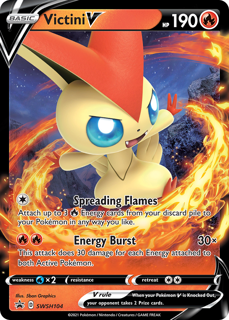 Victini V (SWSH104) [Sword & Shield: Black Star Promos] | Shuffle n Cut Hobbies & Games