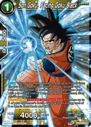 Son Goku, Facing Goku Black (BT16-076) [Realm of the Gods] | Shuffle n Cut Hobbies & Games