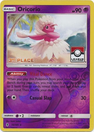 Oricorio (55/145) (League Promo 3rd Place) [Sun & Moon: Guardians Rising] | Shuffle n Cut Hobbies & Games