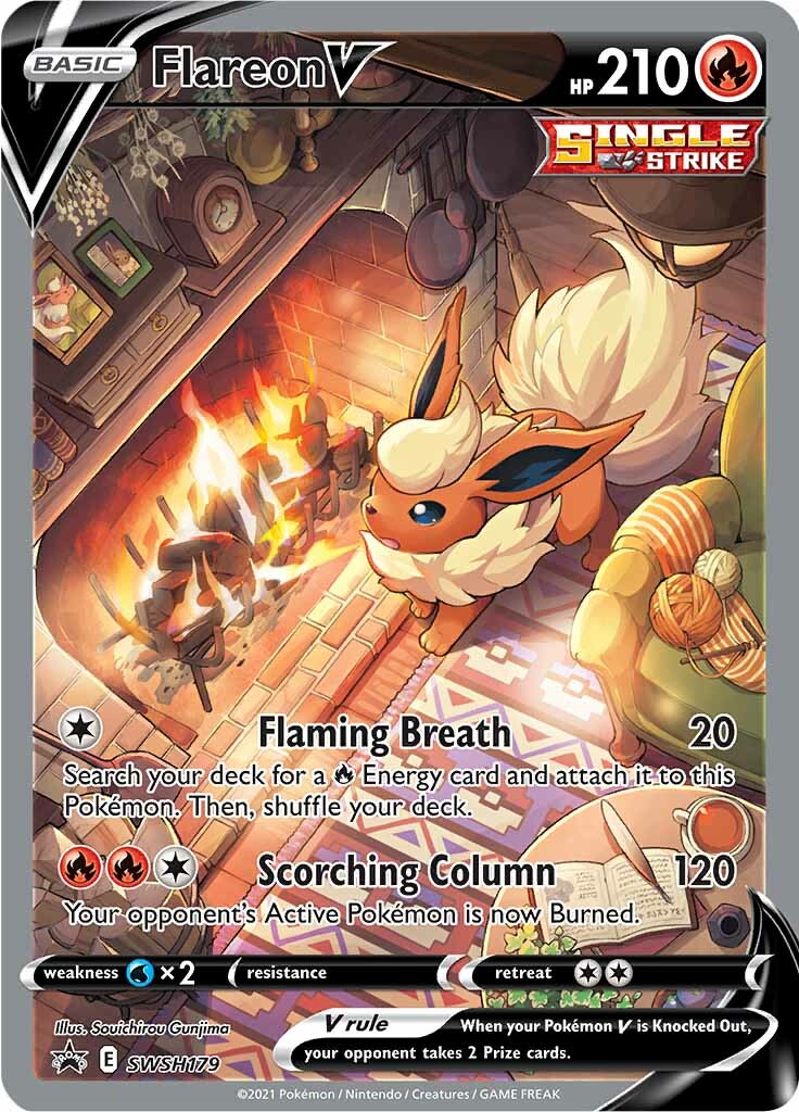 Flareon V (SWSH179) [Sword & Shield: Black Star Promos] | Shuffle n Cut Hobbies & Games