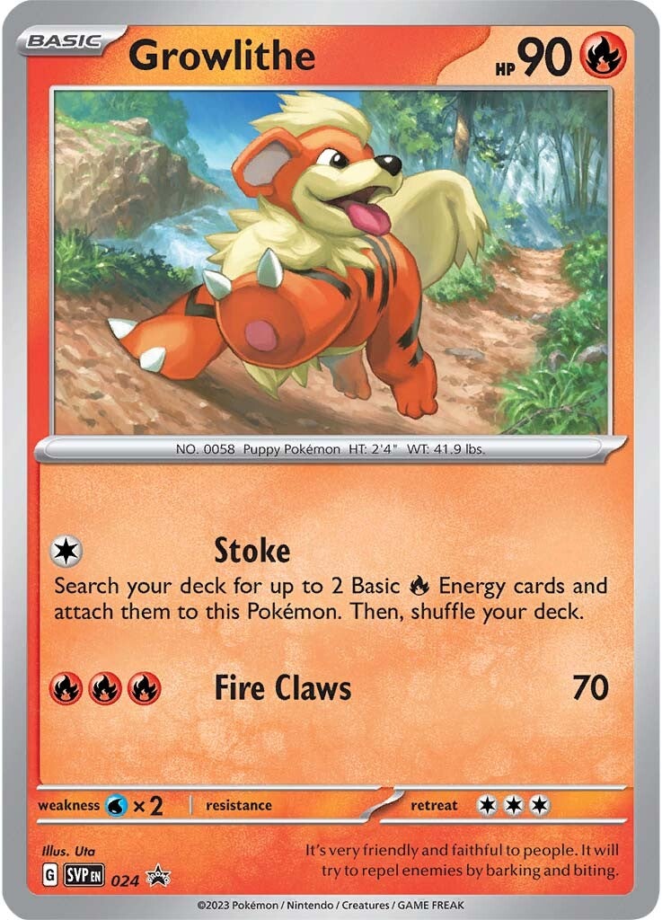 Growlithe (024) [Scarlet & Violet: Black Star Promos] | Shuffle n Cut Hobbies & Games