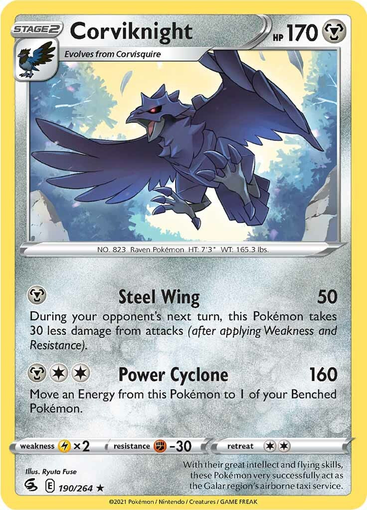 Corviknight (190/264) [Sword & Shield: Fusion Strike] | Shuffle n Cut Hobbies & Games