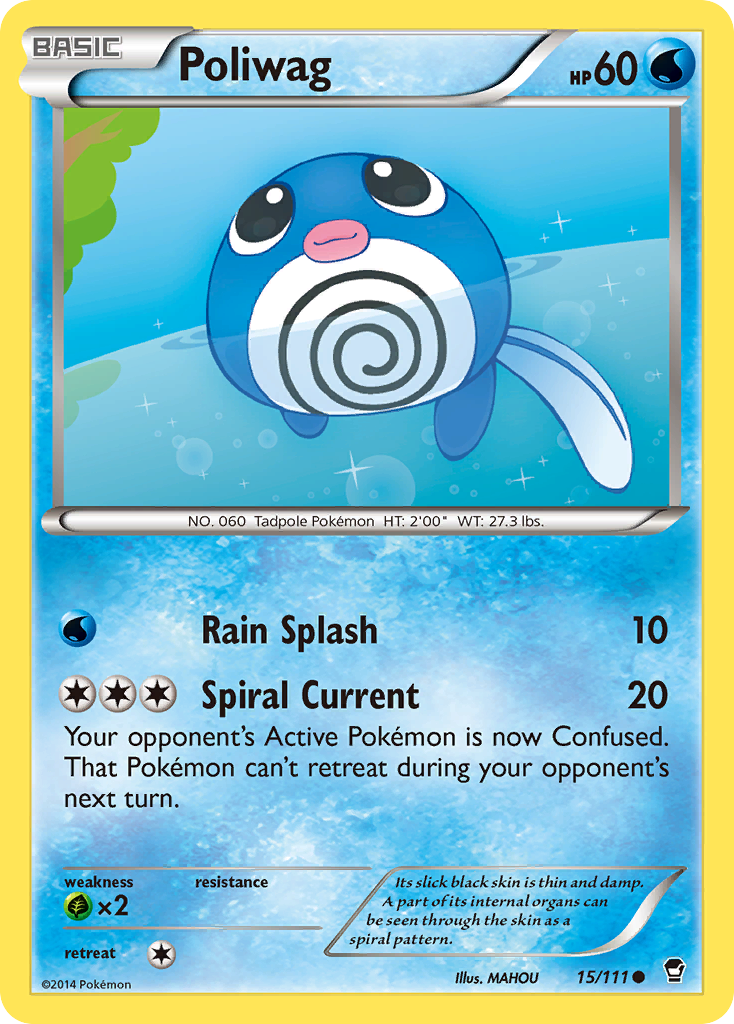 Poliwag (15/111) [XY: Furious Fists] | Shuffle n Cut Hobbies & Games