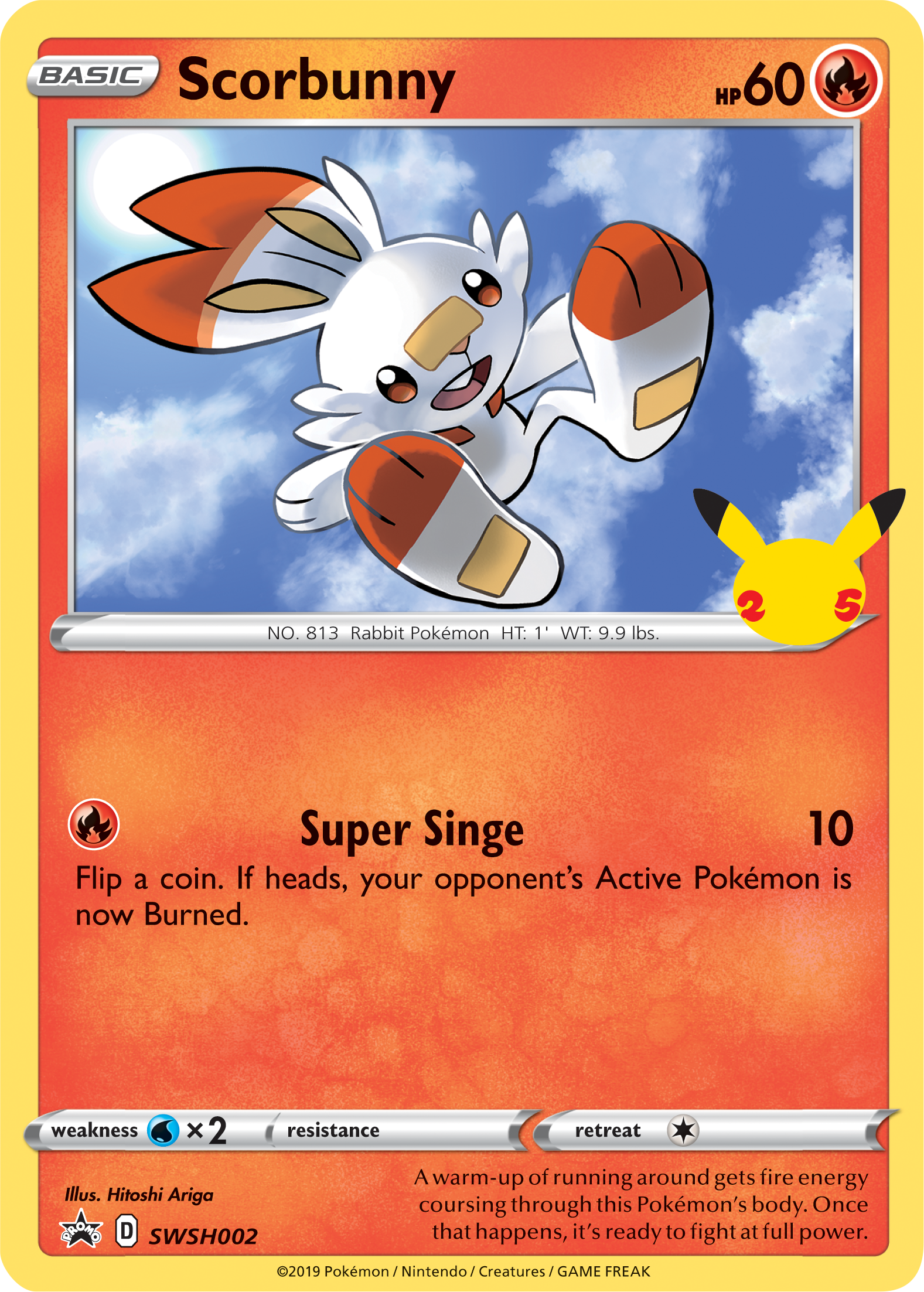 Scorbunny (SWSH002) (Jumbo Card) [First Partner Pack] | Shuffle n Cut Hobbies & Games