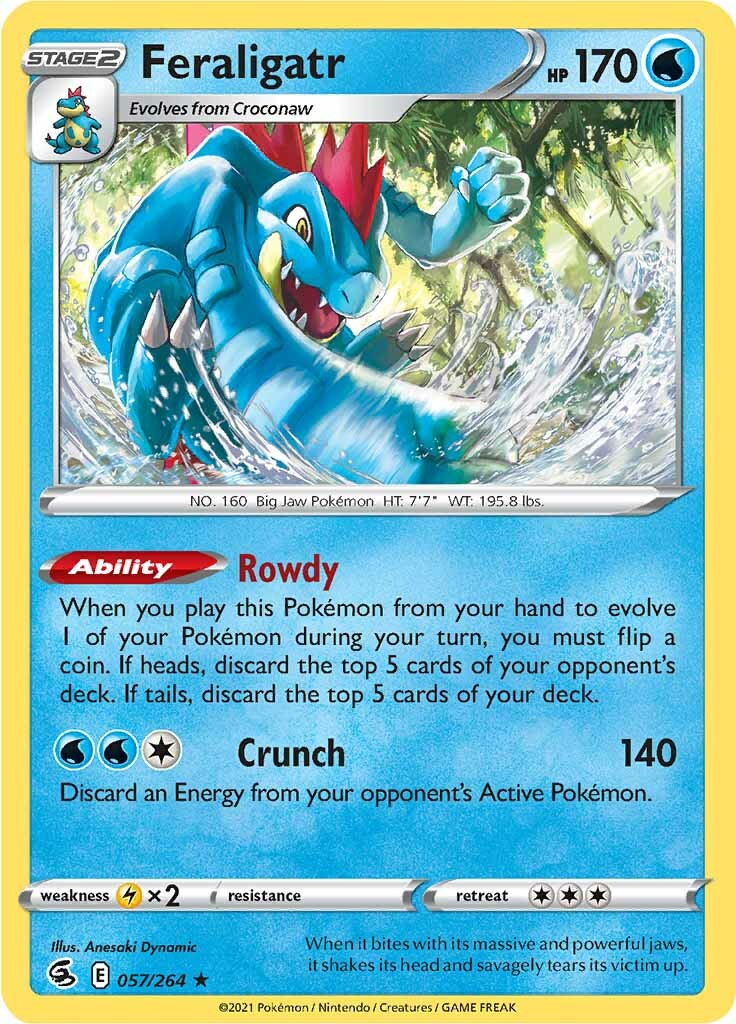 Feraligatr (057/264) [Sword & Shield: Fusion Strike] | Shuffle n Cut Hobbies & Games