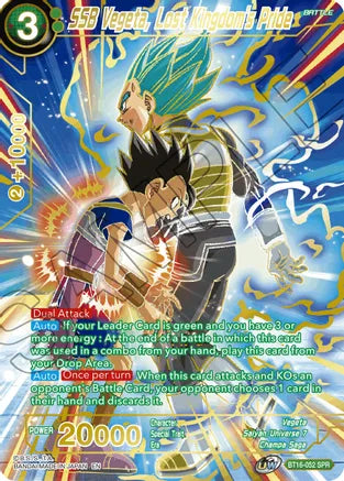 SSB Vegeta, Lost Kingdom's Pride (SPR) (BT16-052) [Realm of the Gods] | Shuffle n Cut Hobbies & Games