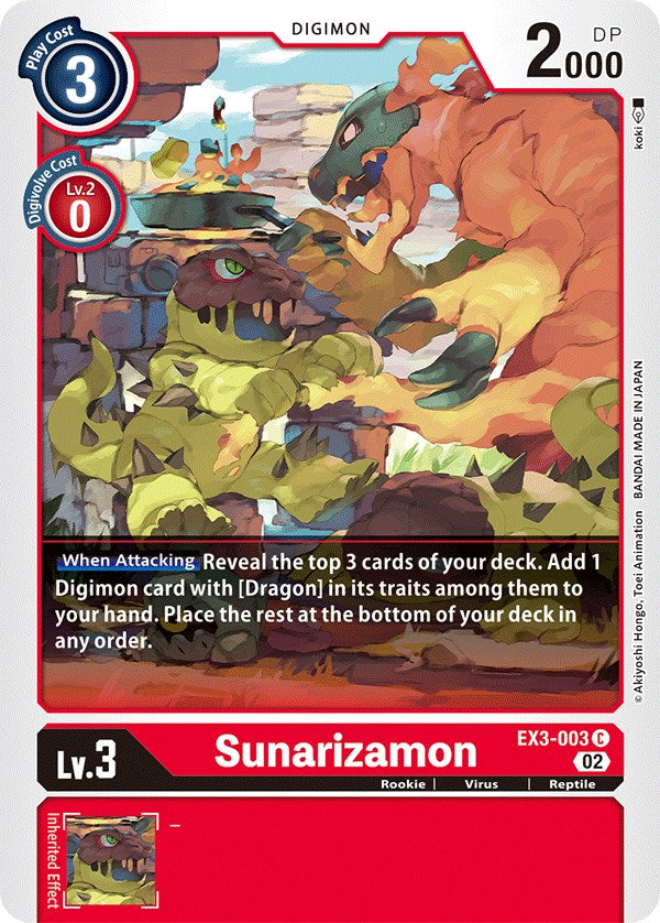 Sunarizamon [EX3-003] [Draconic Roar] | Shuffle n Cut Hobbies & Games