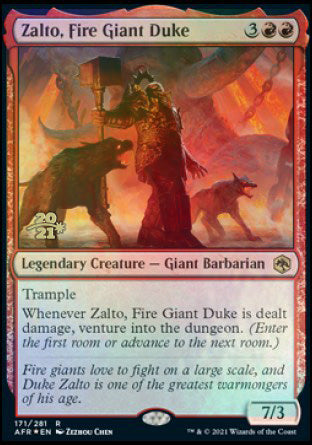 Zalto, Fire Giant Duke [Dungeons & Dragons: Adventures in the Forgotten Realms Prerelease Promos] | Shuffle n Cut Hobbies & Games