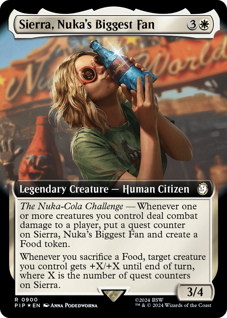 Sierra, Nuka's Biggest Fan (Extended Art) (Surge Foil) [Fallout] | Shuffle n Cut Hobbies & Games