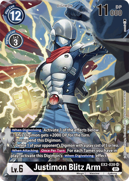 Justimon Blitz Arm [EX2-038] (Alternate Art) [Digital Hazard] | Shuffle n Cut Hobbies & Games