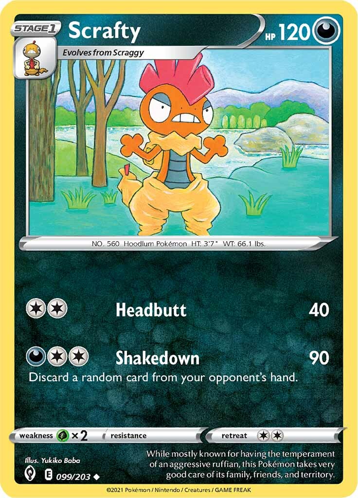 Scrafty (099/203) [Sword & Shield: Evolving Skies] | Shuffle n Cut Hobbies & Games