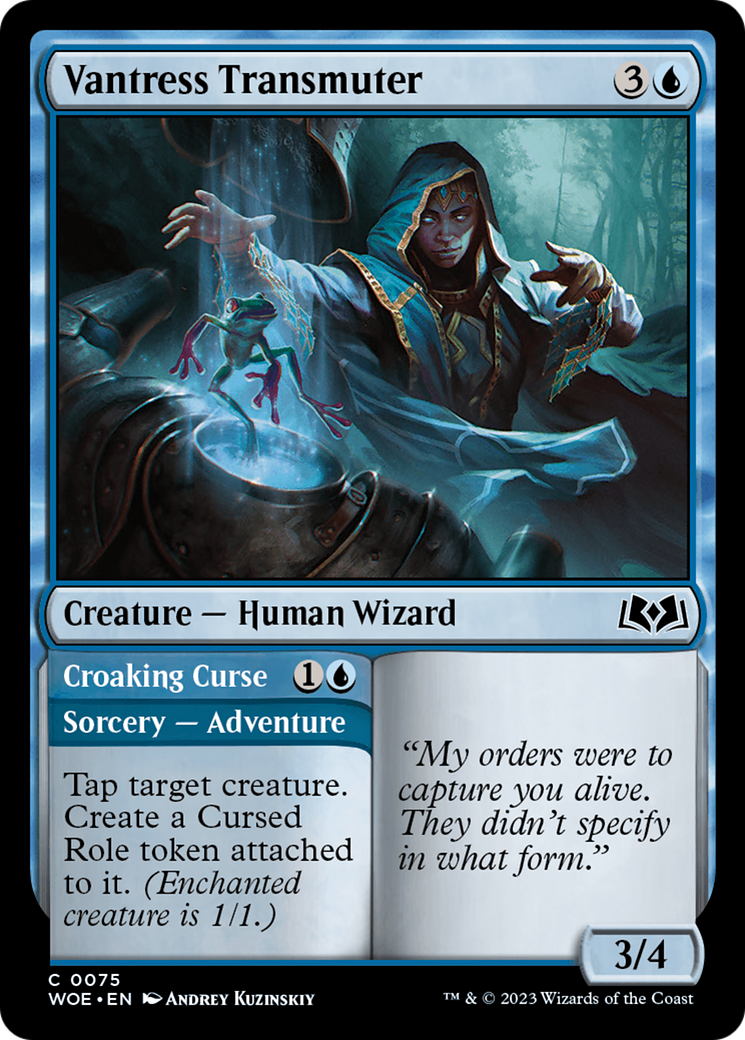 Vantress Transmuter // Croaking Curse [Wilds of Eldraine] | Shuffle n Cut Hobbies & Games