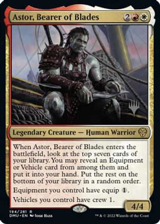 Astor, Bearer of Blades (Promo Pack) [Dominaria United Promos] | Shuffle n Cut Hobbies & Games