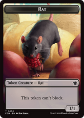 Elf Warrior // Rat (0030) Double-Sided Token [Foundations Tokens] | Shuffle n Cut Hobbies & Games