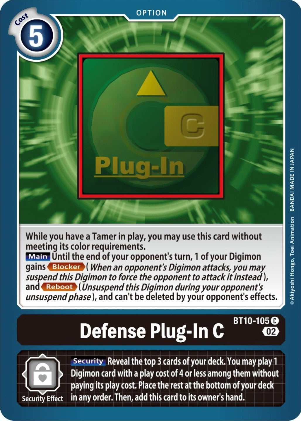 Defense Plug-In C [BT10-105] [Xros Encounter] | Shuffle n Cut Hobbies & Games