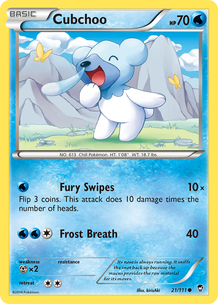 Cubchoo (21/111) [XY: Furious Fists] | Shuffle n Cut Hobbies & Games