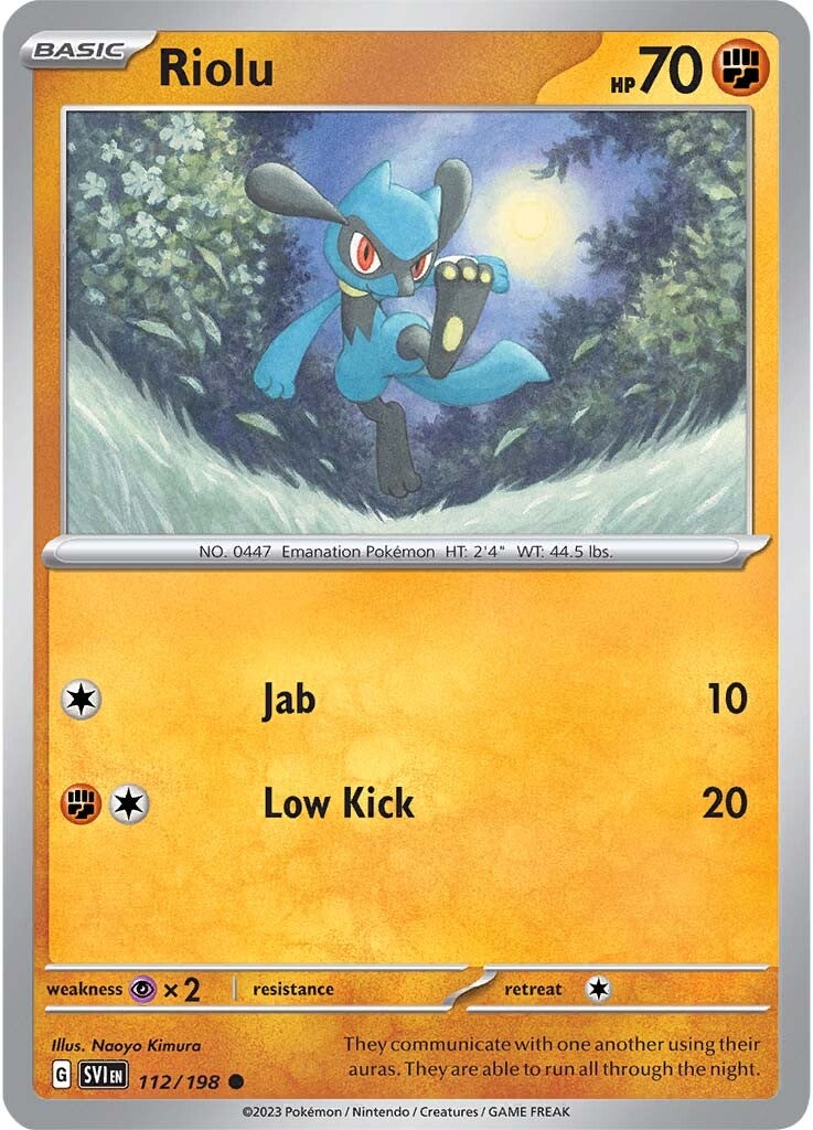 Riolu (112/198) [Scarlet & Violet: Base Set] | Shuffle n Cut Hobbies & Games