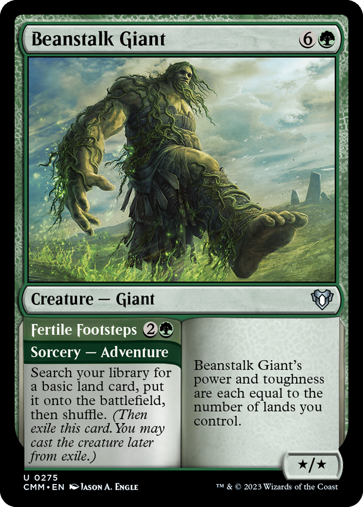 Beanstalk Giant // Fertile Footsteps [Commander Masters] | Shuffle n Cut Hobbies & Games