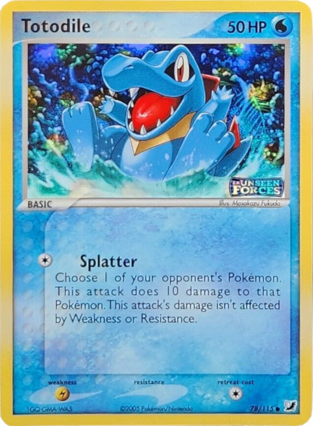 Totodile (78/115) (Stamped) [EX: Unseen Forces] | Shuffle n Cut Hobbies & Games