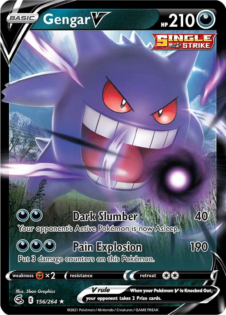 Gengar V (156/264) [Sword & Shield: Fusion Strike] | Shuffle n Cut Hobbies & Games