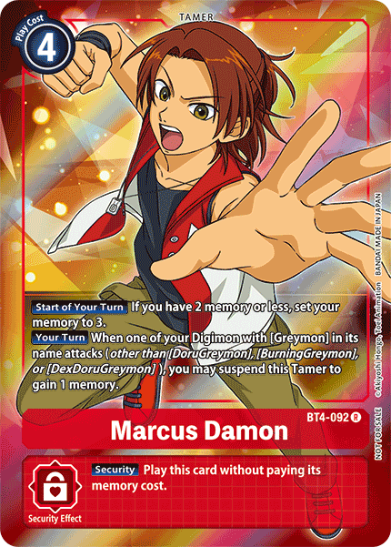 Marcus Damon [BT4-092] (Buy-A-Box Promo) [Great Legend Promos] | Shuffle n Cut Hobbies & Games