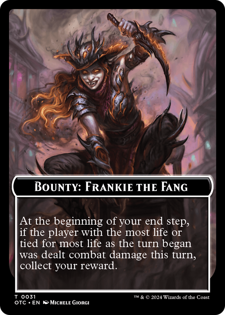 Bounty: Frankie the Fang // Bounty Rules Double-Sided Token [Outlaws of Thunder Junction Commander Tokens] | Shuffle n Cut Hobbies & Games