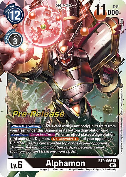 Alphamon [BT9-066] [X Record Pre-Release Promos] | Shuffle n Cut Hobbies & Games