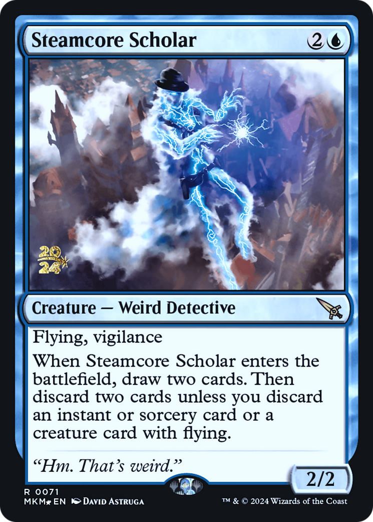 Steamcore Scholar [Murders at Karlov Manor Prerelease Promos] | Shuffle n Cut Hobbies & Games