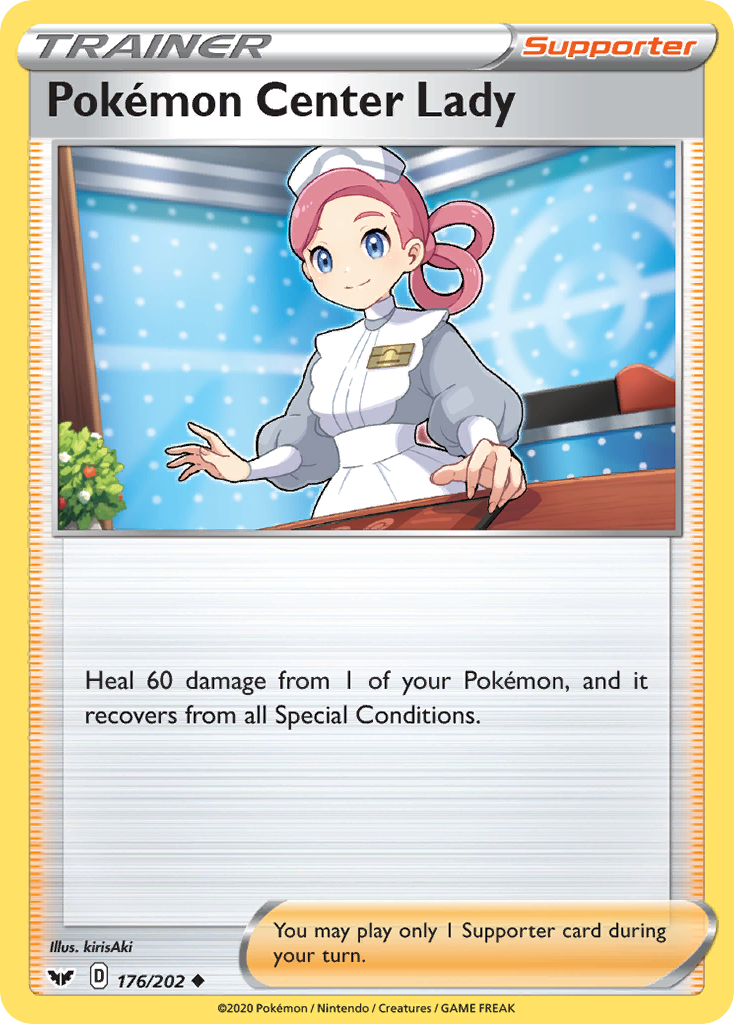 Pokemon Center Lady (176/202) [Sword & Shield: Base Set] | Shuffle n Cut Hobbies & Games