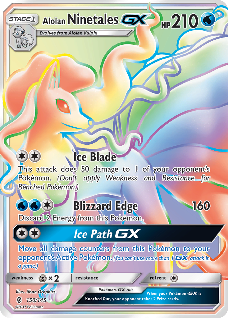 Alolan Ninetales GX (150/145) [Sun & Moon: Guardians Rising] | Shuffle n Cut Hobbies & Games