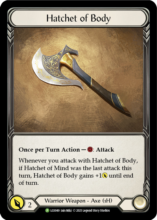 Hatchet of Body [LGS049] (Promo)  Cold Foil | Shuffle n Cut Hobbies & Games