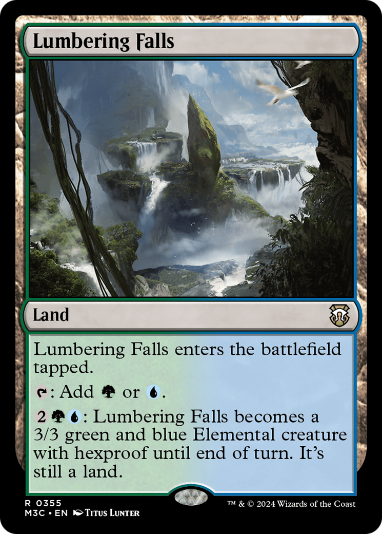 Lumbering Falls (Ripple Foil) [Modern Horizons 3 Commander] | Shuffle n Cut Hobbies & Games