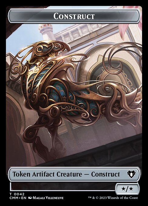 Zombie (0019) // Construct (0042) Double-Sided Token [Commander Masters Tokens] | Shuffle n Cut Hobbies & Games