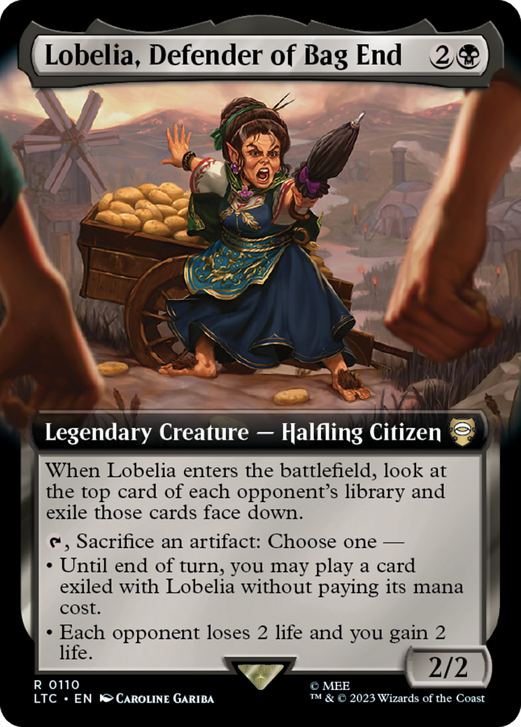 Lobelia, Defender of Bag End (Extended Art) [The Lord of the Rings: Tales of Middle-Earth Commander] | Shuffle n Cut Hobbies & Games