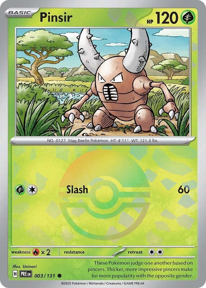 Pinsir (003/131) (Poke Ball Pattern) [Scarlet & Violet: Prismatic Evolutions] | Shuffle n Cut Hobbies & Games