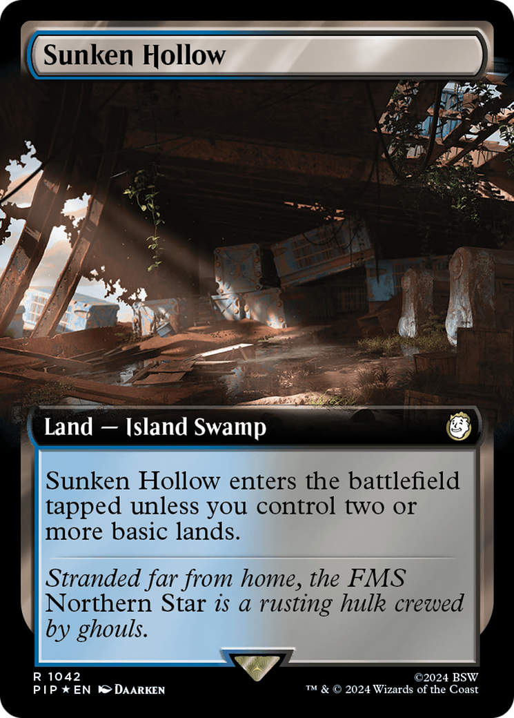 Sunken Hollow (Extended Art) (Surge Foil) [Fallout] | Shuffle n Cut Hobbies & Games