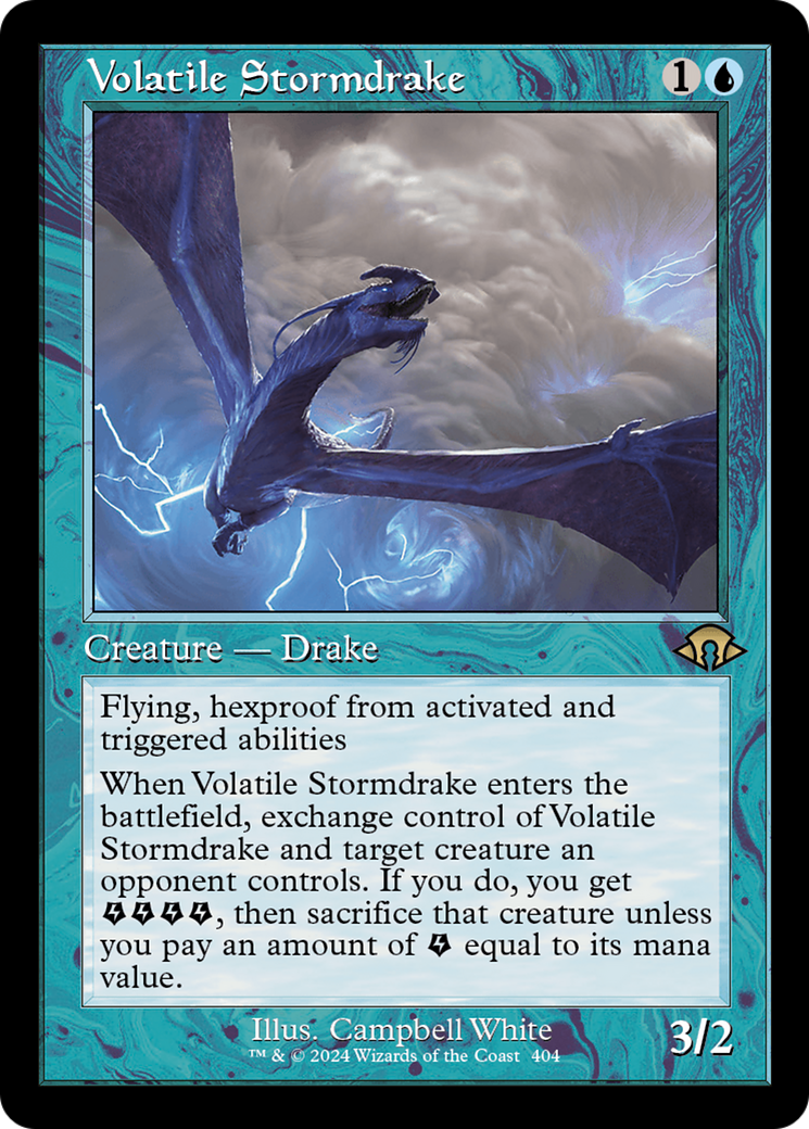 Volatile Stormdrake (Retro) [Modern Horizons 3] | Shuffle n Cut Hobbies & Games