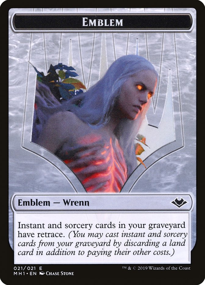 Zombie (007) // Wrenn and Six Emblem (021) Double-Sided Token [Modern Horizons Tokens] | Shuffle n Cut Hobbies & Games