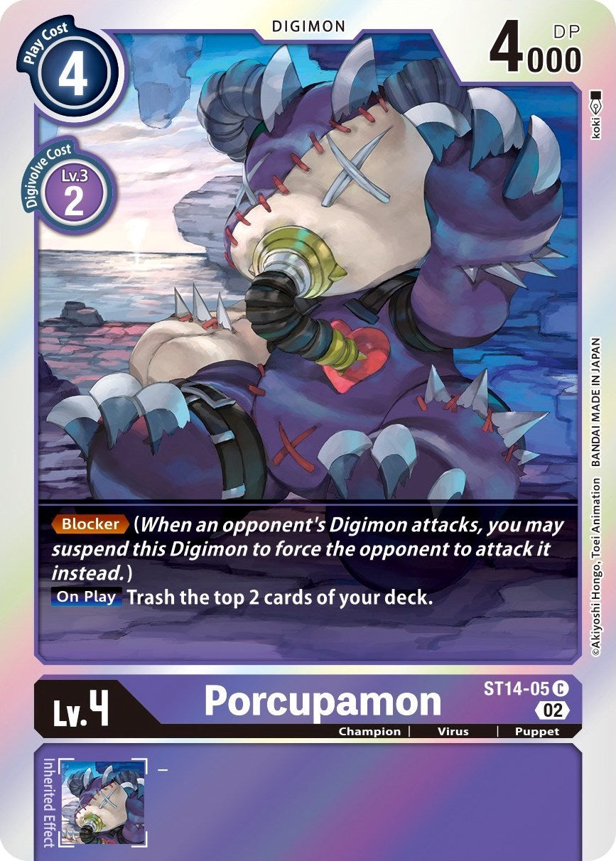 Porcupamon [ST14-05] [Starter Deck: Beelzemon Advanced Deck Set] | Shuffle n Cut Hobbies & Games