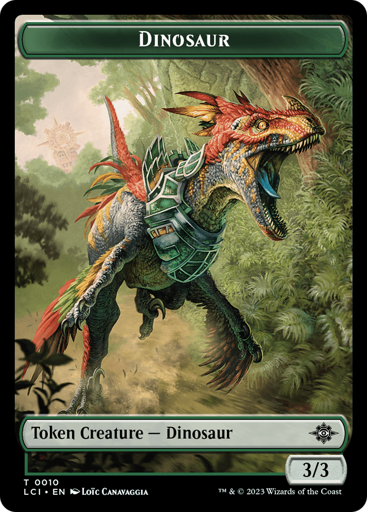 Dinosaur Token (0010) [The Lost Caverns of Ixalan Tokens] | Shuffle n Cut Hobbies & Games