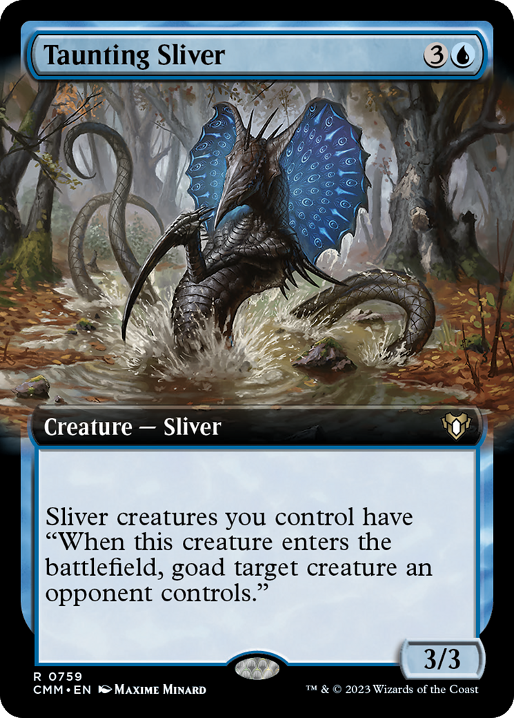 Taunting Sliver (Extended Art) [Commander Masters] | Shuffle n Cut Hobbies & Games