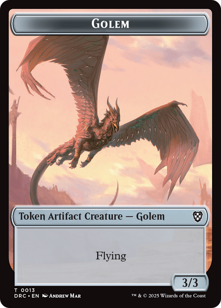 Construct // Golem (0013) Double-Sided Token [Aetherdrift Tokens] | Shuffle n Cut Hobbies & Games