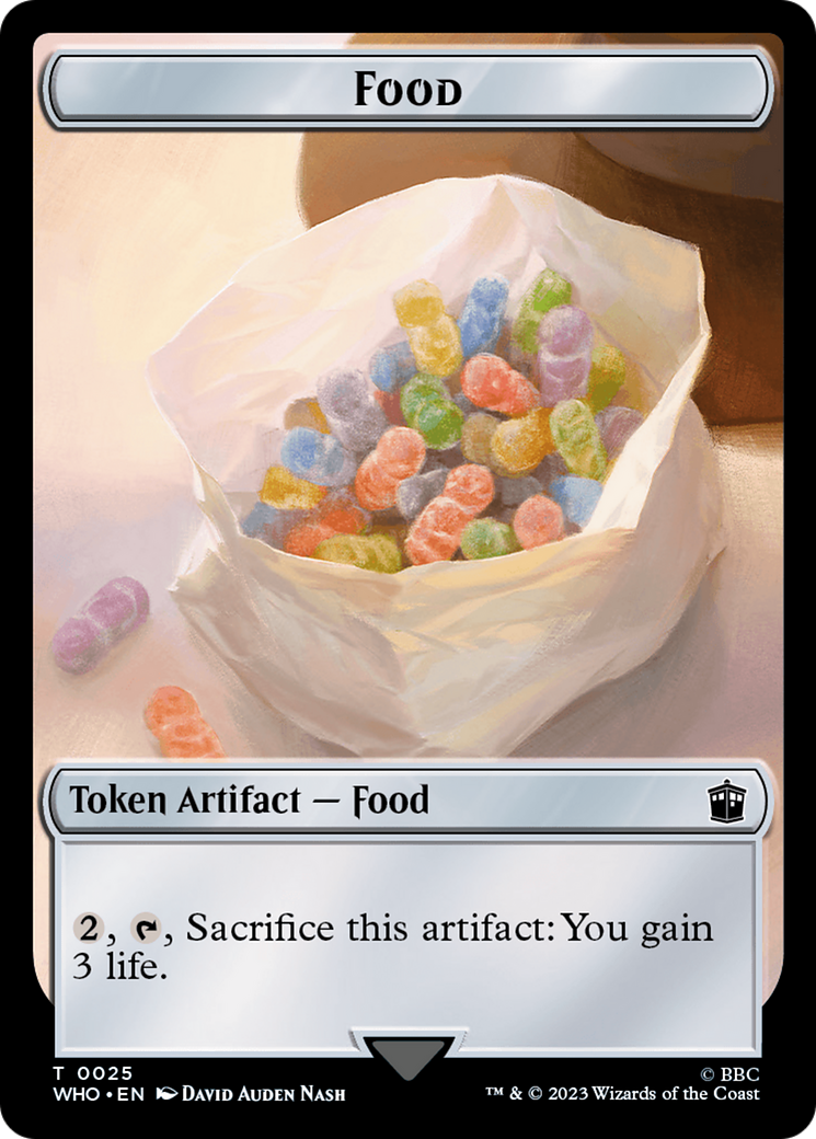 Alien Angel // Food (0025) Double-Sided Token [Doctor Who Tokens] | Shuffle n Cut Hobbies & Games