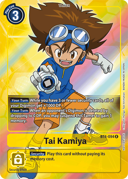 Tai Kamiya [BT4-094] (Buy-A-Box Promo) [Great Legend Promos] | Shuffle n Cut Hobbies & Games