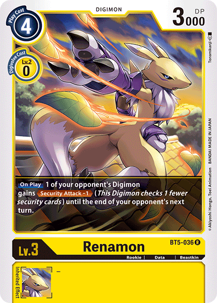 Renamon [BT5-036] [Battle of Omni] | Shuffle n Cut Hobbies & Games