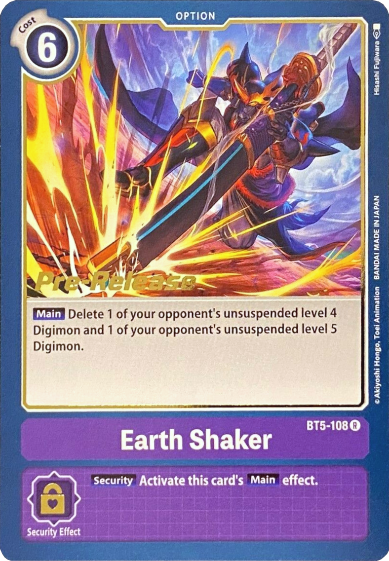 Earth Shaker [BT5-108] [Battle of Omni Pre-Release Promos] | Shuffle n Cut Hobbies & Games