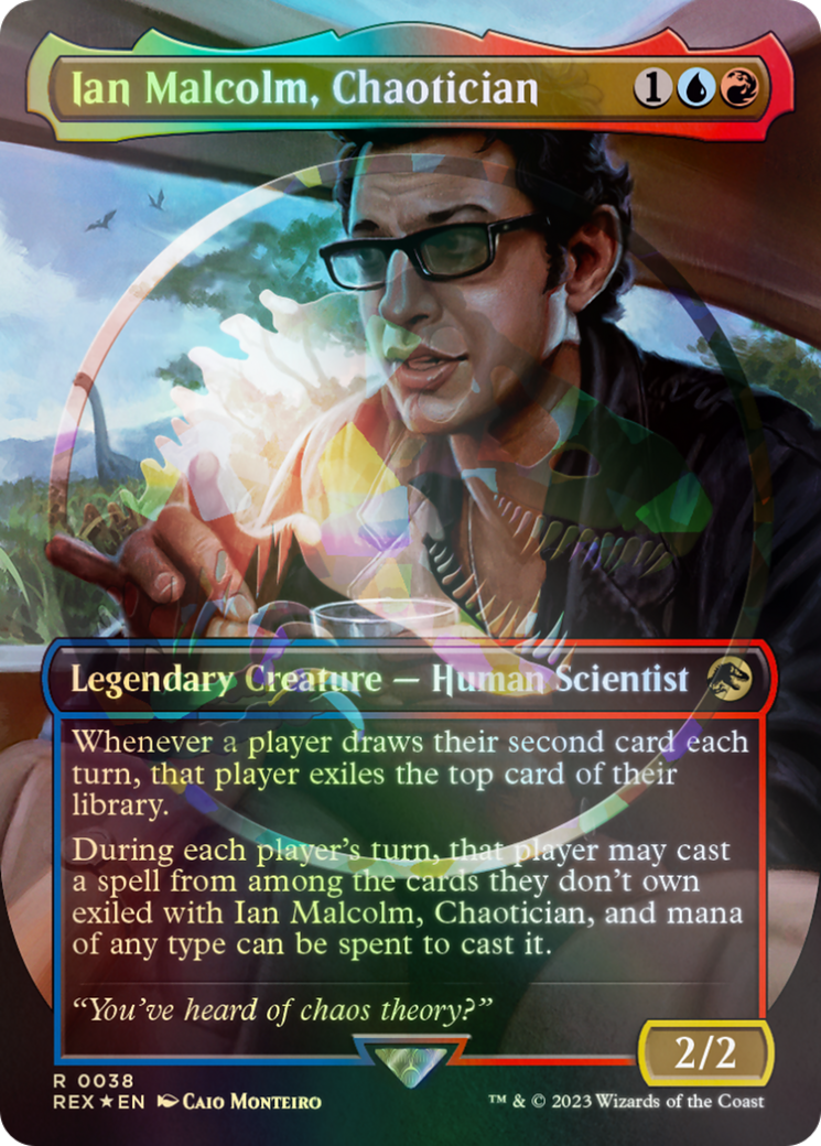 Ian Malcolm, Chaotician (Emblem) (Borderless) [Jurassic World Collection Tokens] | Shuffle n Cut Hobbies & Games